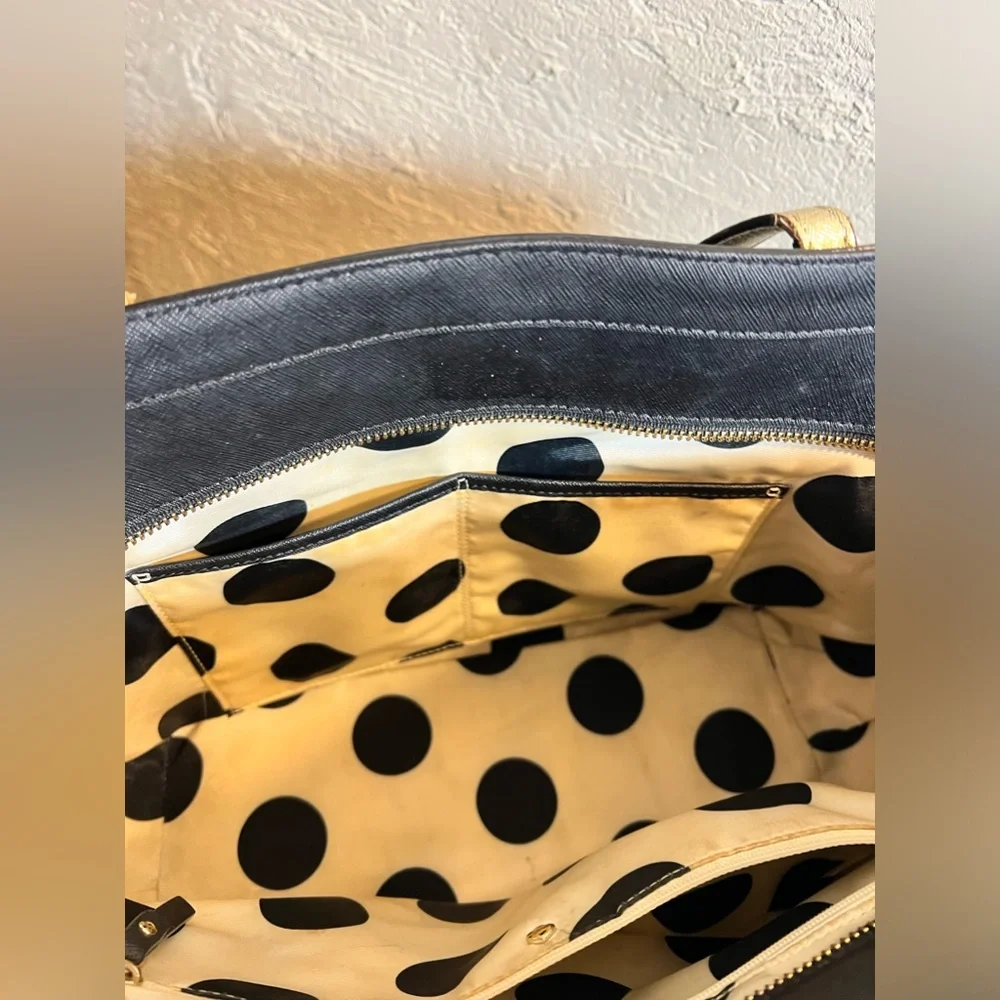 Kate Spade Black and Cream Tote Bag - GUC Rehab - See Callouts - Picture 13 of 16